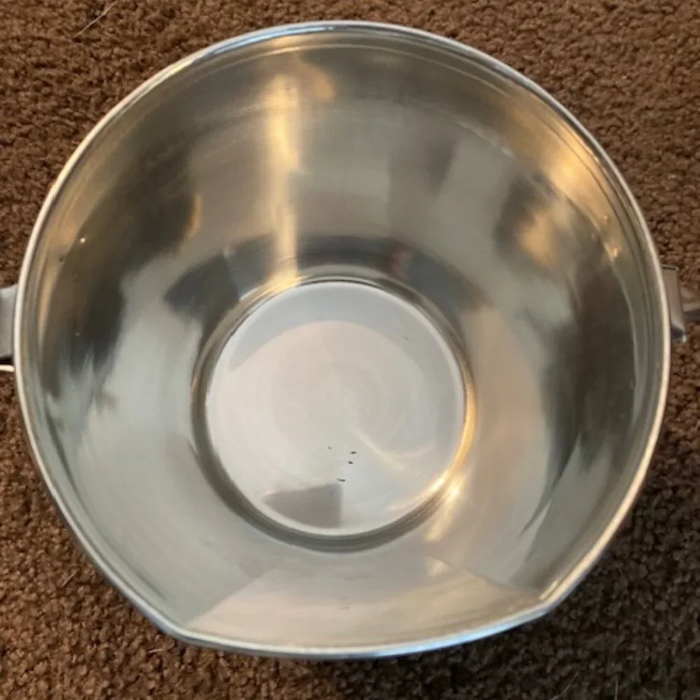 Advance Pet Product Stainless Steel Flat Bucket, 1 Quart Flat